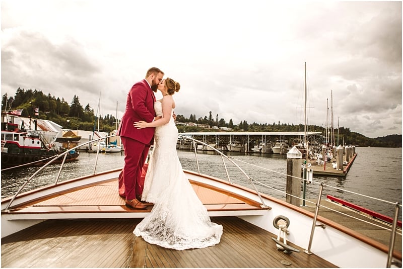 wedding couples bride and groom on a boat wedding party photos by gsquared weddings