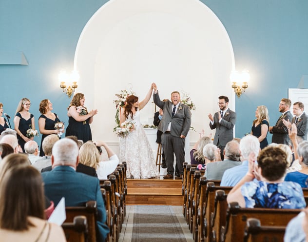 Port Gamble Weddings inside the chapel and near the waterfront wedding