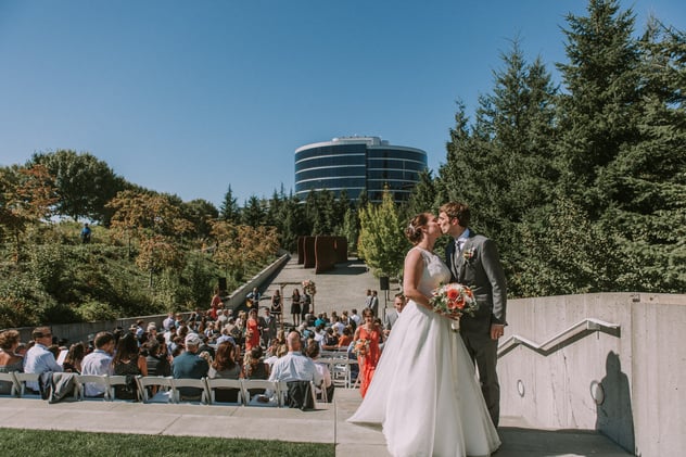 Olympic Sculpture Park outdoor wedding ceremony