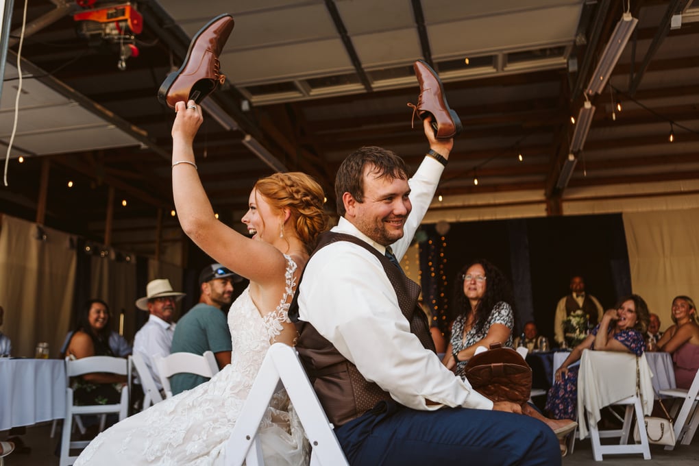 wedding reception shoe game