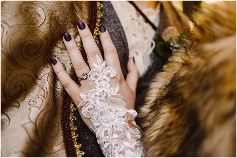 medieval wedding in sedro wooley at sunray shire with celtic fusion vest and cape and cocomelody dress