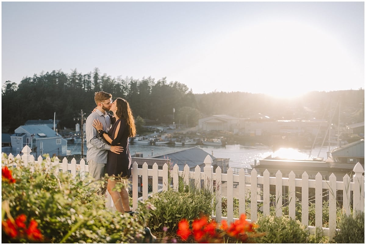 La Conner engagement session north of Seattle and Snohomish Washington by the waterfront