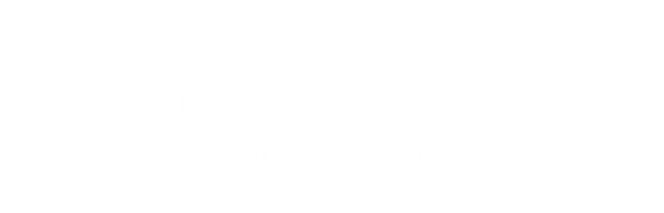 Snohomish & Seattle Wedding Photographer | GSquared Weddings Photography White logo on black background with text: Est. May 2008 Snohomish Wedding Guild. "May" is in script, the rest in all caps—ideal for a wedding website or as a stylish wedding footer. 47.9129° N, 122.0982° W | Candid wedding photo by GSquared Weddings