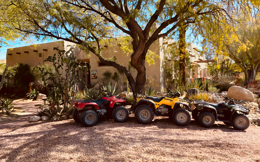 Historic western village at Bubbling Wells Oasis for evening gatherings