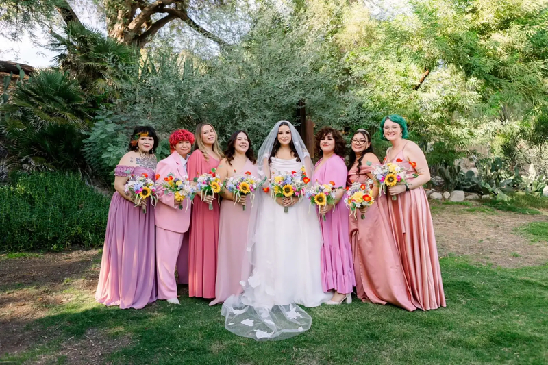 Bridesmaids in desert hot springs venue