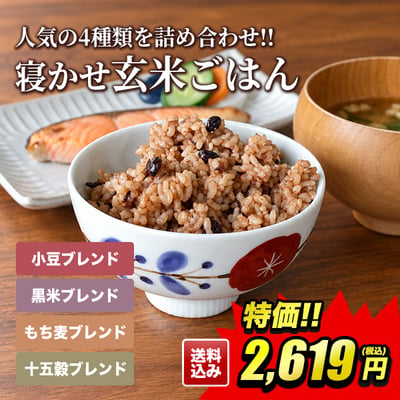 人気の4種類を詰め合わせた、寝かせ玄米ごはんパック4種 6食セット