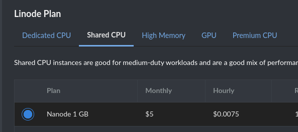 Select the smallest Nanode available