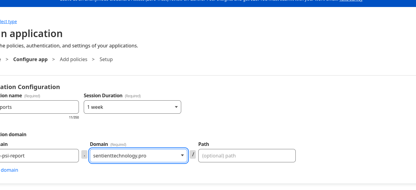 Configure the domain
