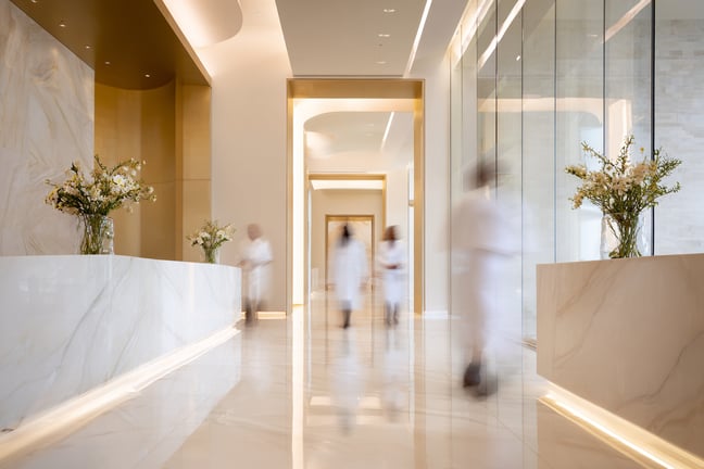 Aesthetic medicine practitioner performing injectable treatment