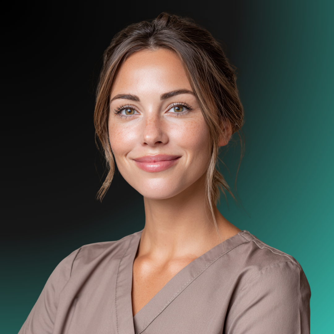 esthetician background portrait