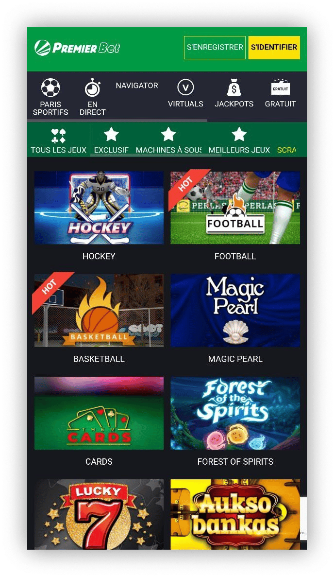 jeux virtuels PremierBet