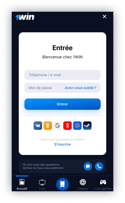 connexion 1win