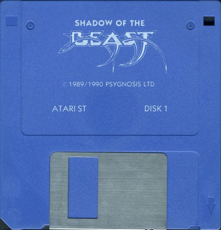 Shadow of the Beast floppy disk for Atari ST