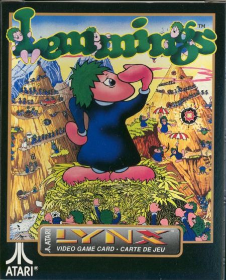Lemmings cover on Atari LYNX