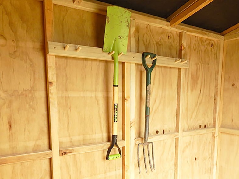 Tool hooks for shed shop