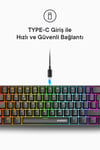 Everest Amber Type-C Bağlantılı RGB Ledli Mekanik Gaming Oyuncu Klavye Q Red Switch