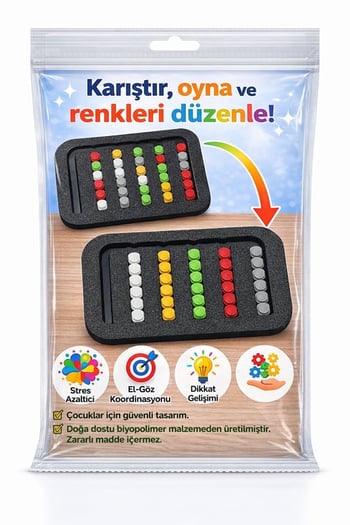 Eğitici Zeka Oyunu | Renk Eşleştirme & Kaydırmalı Bulmaca Oyuncağı | Çocuk Dikkat Geliştirici