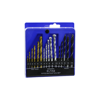 Eltaş Lrd-136 Lrd-102 ( 16pcs ) Matkap Ucu Seti ( Ahşap & Metal & Beton )