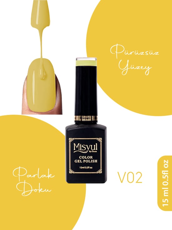 Misyul Uv Led Kalıcı Oje Nail Art 15 Ml Vitray Serisi V02