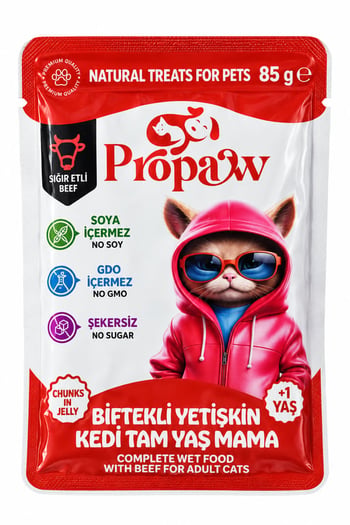 Propaw Yaş Gedi Maması Biftekli 85gr