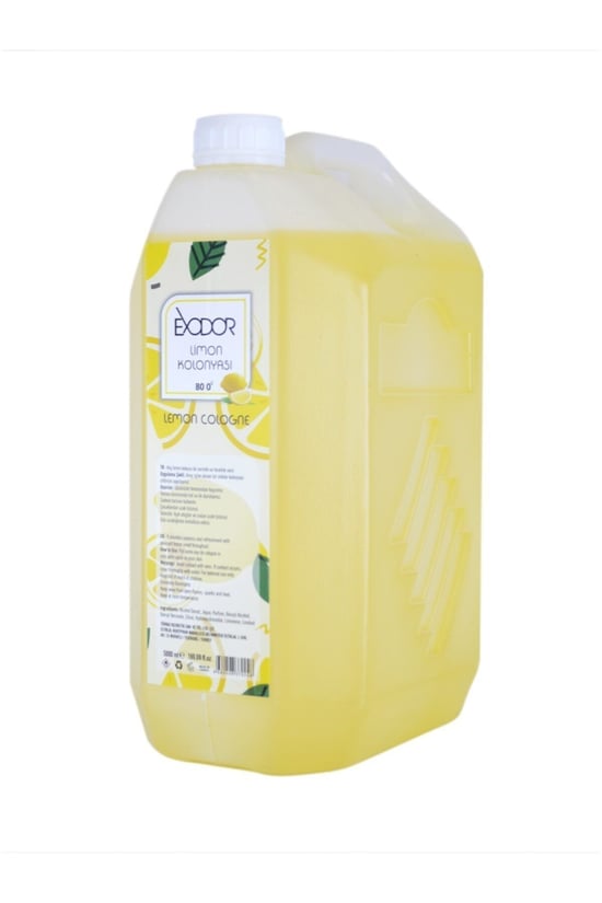 Exodor Klasik Limon Kolonyası Plastik Bidon 5 Lt 80 Derece