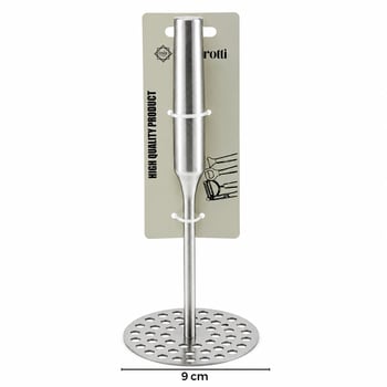 Barotti Dmr-10199 ( Yuvarlak ) ( Çap : 8cm ) ( Metal Saplı = 11.5cm ) ( Metal ) Patates Ezici ( Toplam Uzunluk : 26.5cm )