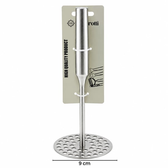Barotti Dmr-10199 ( Yuvarlak ) ( Çap : 8cm ) ( Metal Saplı = 11.5cm ) ( Metal ) Patates Ezici ( Toplam Uzunluk : 26.5cm )