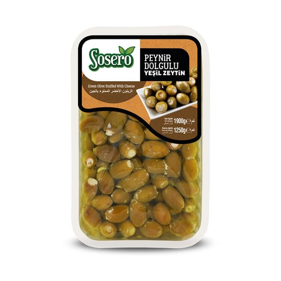 Sosero Peynir Dolgulu Yeşil Zeytin 1250 gr