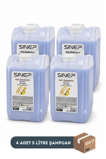 Sinep Profesyonel Protein İçerikli Onarıcı Şampuan 5 Litre X 4 Adet (1 Koli)