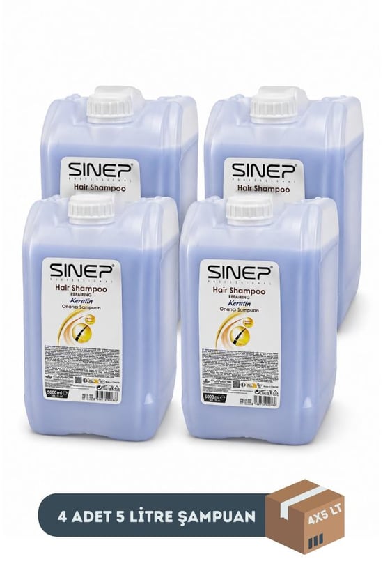 Sinep Profesyonel Protein İçerikli Onarıcı Şampuan 5 Litre X 4 Adet (1 Koli)