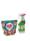 Fairy Platinum Plus 22 Yıkama Bulaşık Makinesi Kapsülü + Fairy Power Sprey 3ü 1 Arada Bulaşık ve Mutfak 500 ml