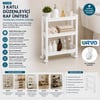 Urve Ur-3586 Rafty ( 3 Katlı ) ( Tekerlekli ) Sepet Organizer Düzenleyici ( Raf Ünitesi ) ( 465x145x480mm )