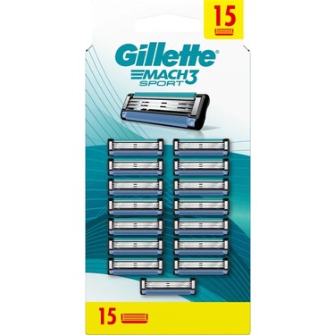 Gillette Mach 3 Sport Tıraş Bıçağı 15'li Yedek