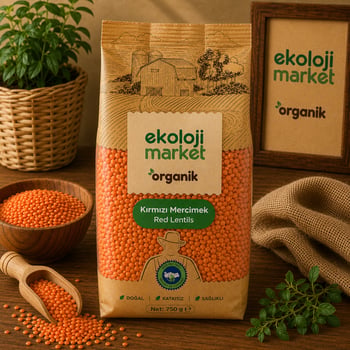 Organik Kırmızı Mercimek 750 Gr.