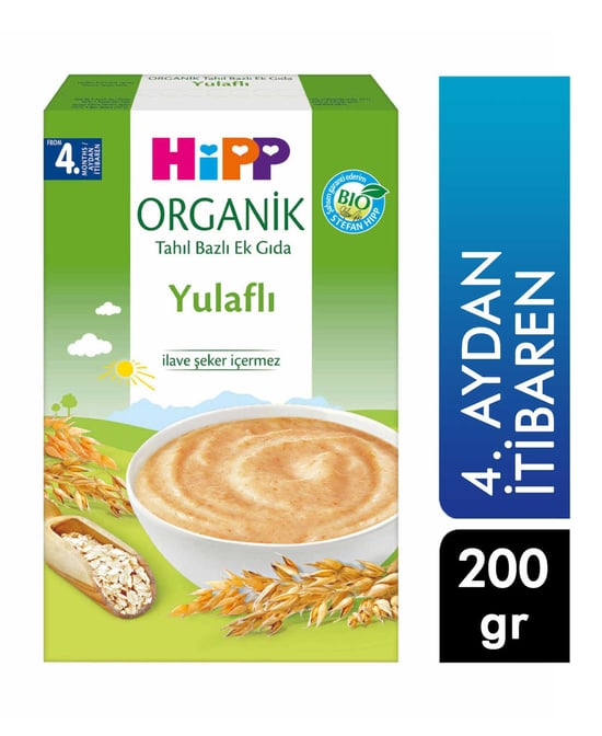 Hipp Organik Yulaflı Tahıl Bazlı Ek Gıda 200 G 4. Aydan İtibaren