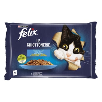 Felix Multi Eko Yaş Kedi Maması Somonlu ve Ton Balıklı 85 Gr 4'lü Paket