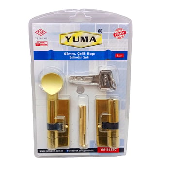 Yuma Ym-b68bg ( Sarı ) Mandallı Çelik Kapı Barel Set 68m