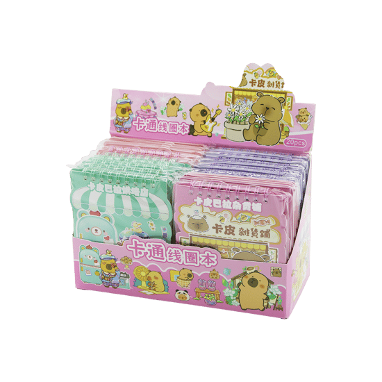 Krt Ss-172 ( Telli Not Defteri=40 Yaprak ) (hayvan Resimli) (pvc & Kağıt Sticker=60+30ad) (8.3x11cm--10.5x12.5)