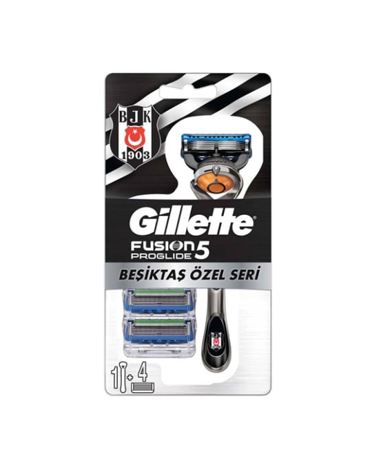 Gillette Fusion Proglide Makine + 3'lü Yedek Bıçak Beşiktaş Özel Seri