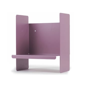 Mor Metal Duvar Rafı - Masa Üstü Kitaplık ve Çok Amaçlı Ofis Düzenleyici 21x30 Cm