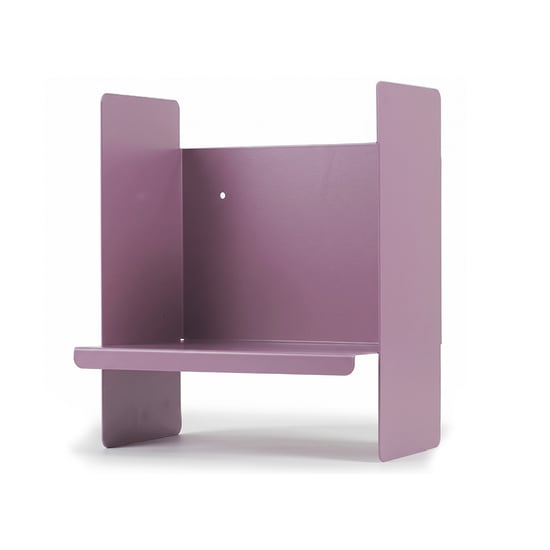 Mor Metal Duvar Rafı - Masa Üstü Kitaplık ve Çok Amaçlı Ofis Düzenleyici 21x30 Cm