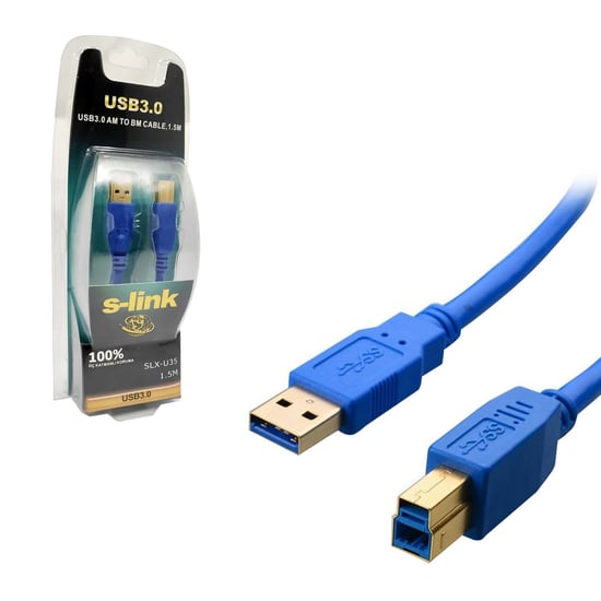 Yazıcı Kablosu Usb 3.0 Gold 1.5mt Slx-u35