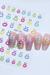 Misyul 5d Tırnak Sticker Yapışkanı Renkli & Karışık Surat İfadeli Mıs-3828