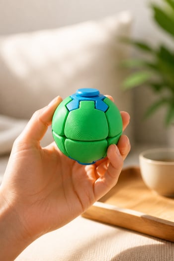 Çevirmeli Stres Topu / Stres Oyuncağı / Spinner Ball Yeşil - Mavi