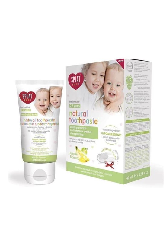 Splat Baby Apple & Banana 0-3 Yaş Diş Macunu 40 ml + Diş Fırçası