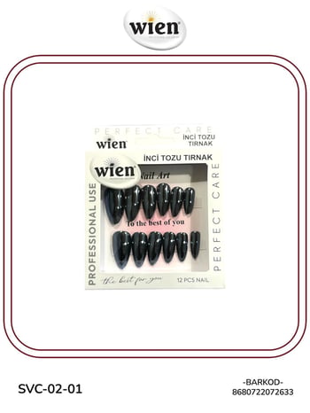Wien Takma Tırnak İnci Tozu -pearly Black