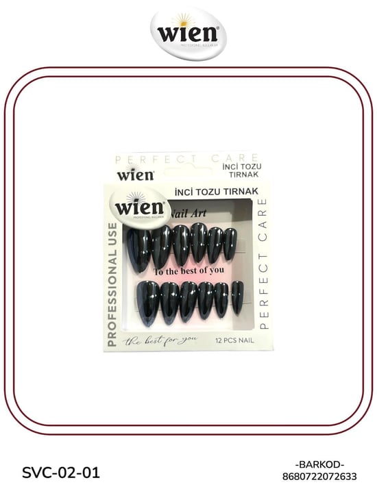 Wien Takma Tırnak İnci Tozu -pearly Black