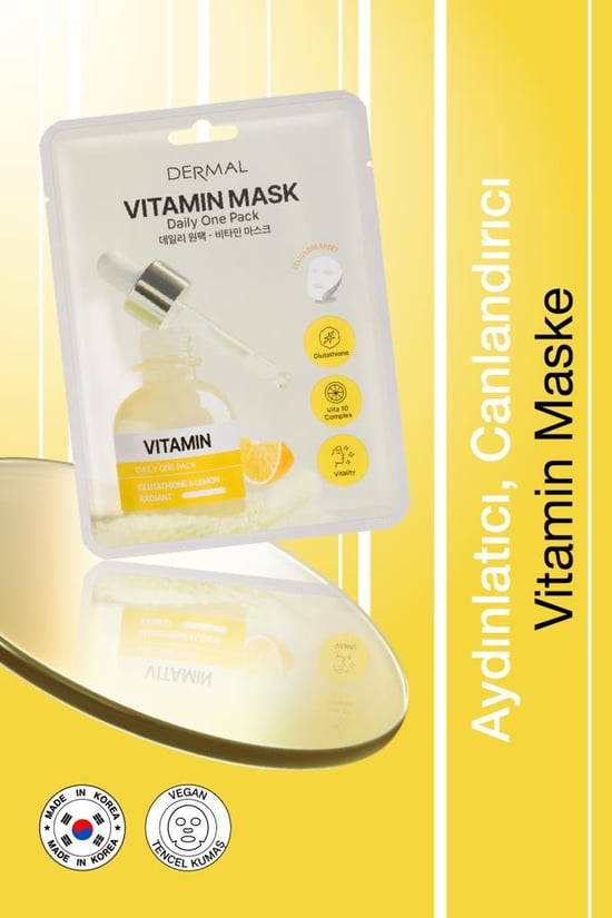 Dermal Kuru ve Yorgun Ciltler için Nemlendrici ve Canlandırıcı Kore Maskesi 23 Gr