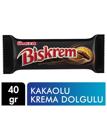 Ülker Biskrem Kakaolu Krema Dolgulu Bisküvi 40 G