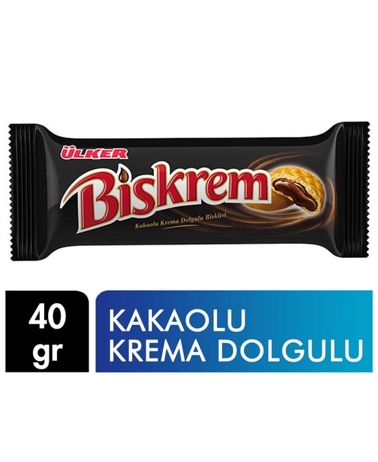 Ülker Biskrem Kakaolu Krema Dolgulu Bisküvi 40 G